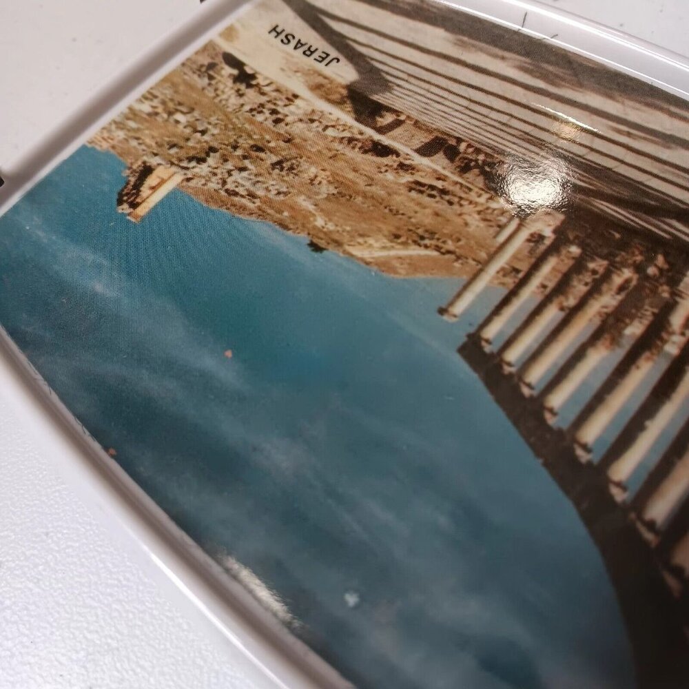 Vintage Jerash Jordan Ornamin Melamine Picture Trinket Dish Roman Architecture - Picture 5 of 13